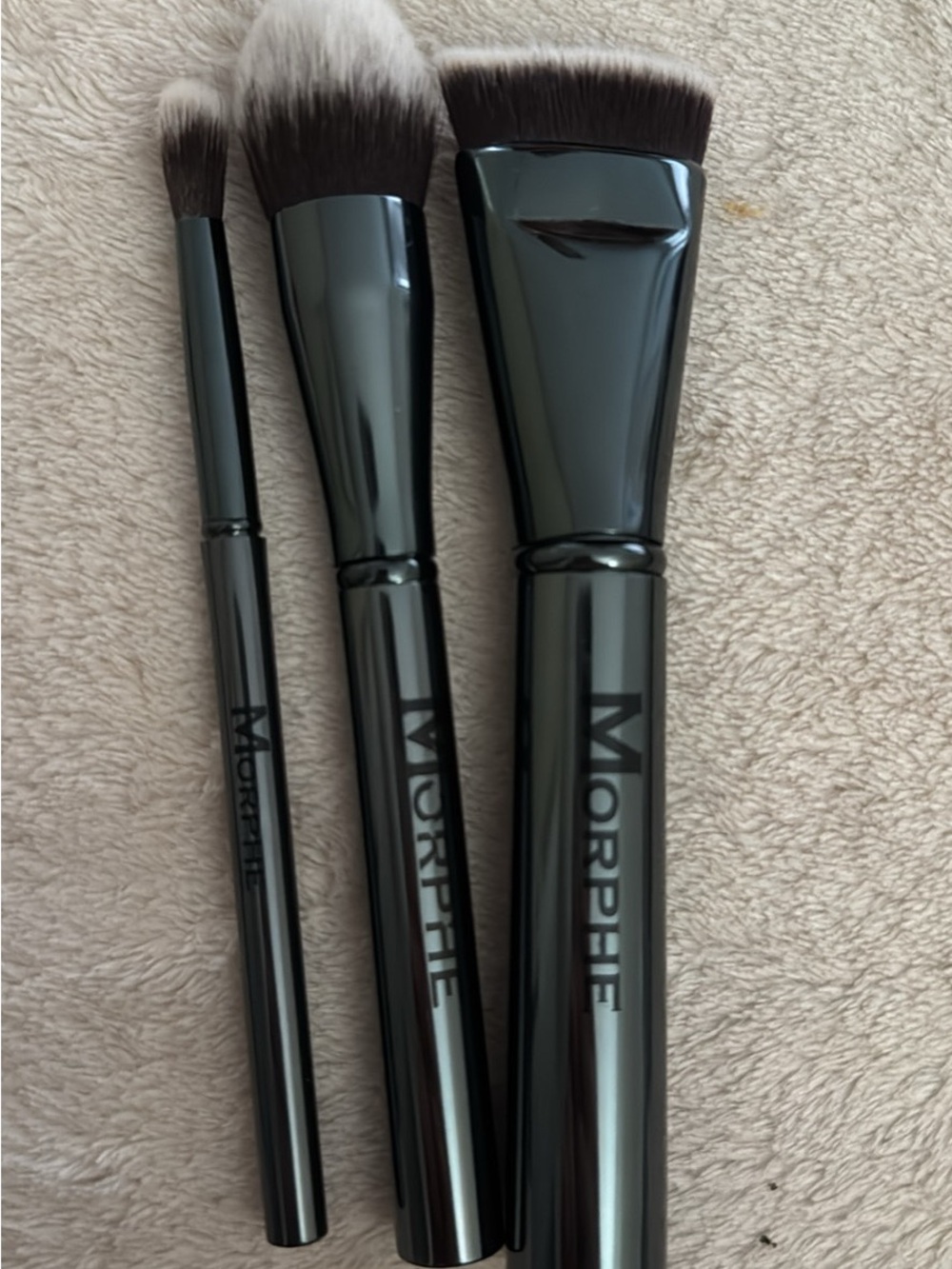 Morphe Black 3-Piece Face & Eye Brush Set